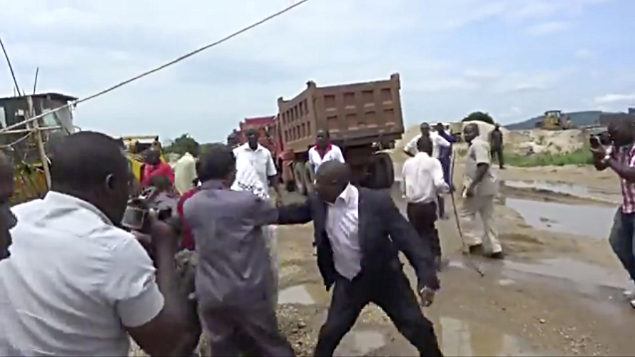 Chinese Investors Beating Minister Kabogo In Uganda