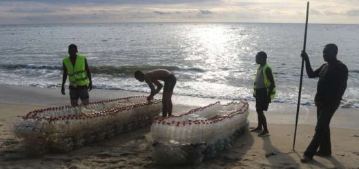 Prigues in Cameroon made out of recycled plastic bottles